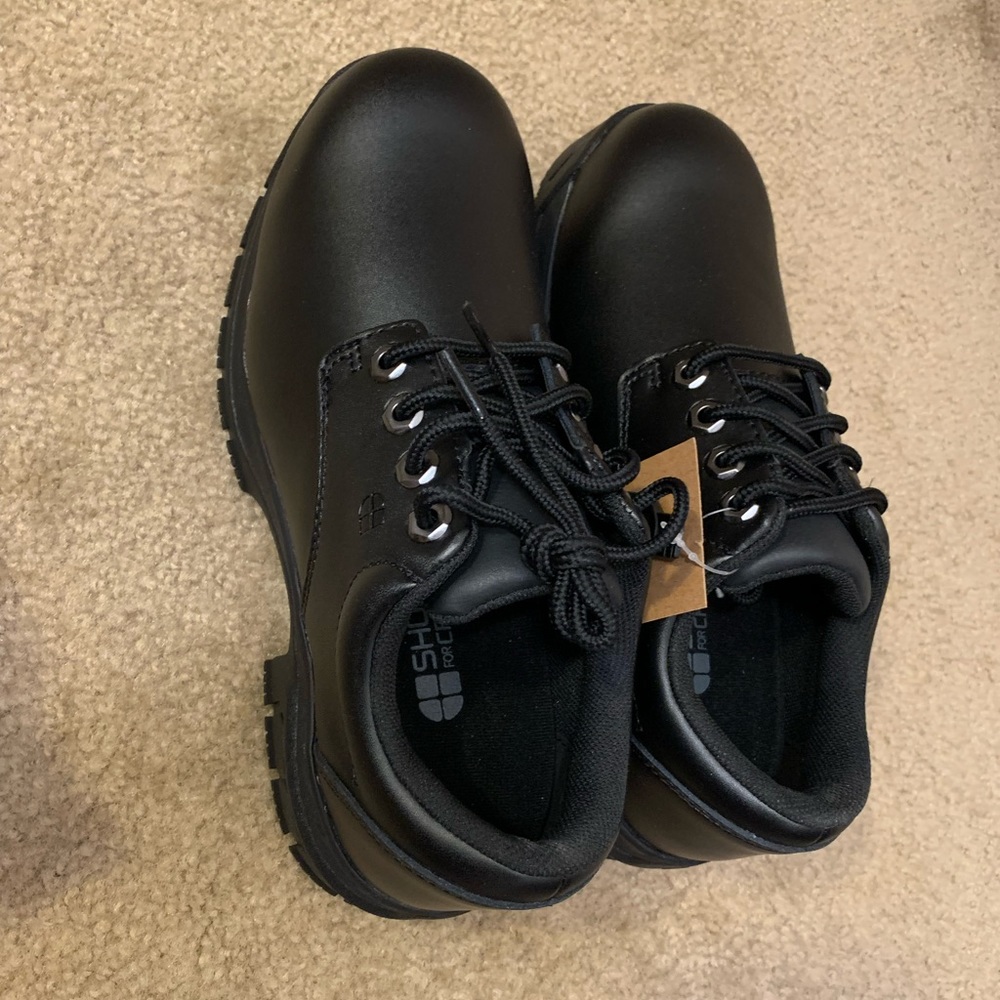 Black Nonslip Slip Water Resistant Shoes Cushion Insole Work Lifestyle Durable